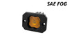 Diode Dynamics Stage Series 1" LED Pod Yellow SAE/DOT Fog Flush Amber Backlight (Single)