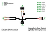 Diode Dynamics Heavy Duty Dual Output 2-Pin Wiring Harness (25A Max)