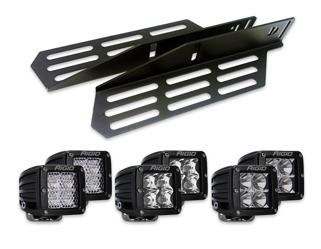 2017 Ford Raptor Triple Fog Light Kit W Rigid Industries D Series