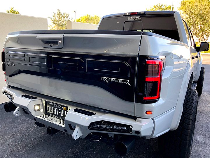 Recon Ford F150 15-17 & Raptor 17-20 Tail Lights OLED in Dark Red ...