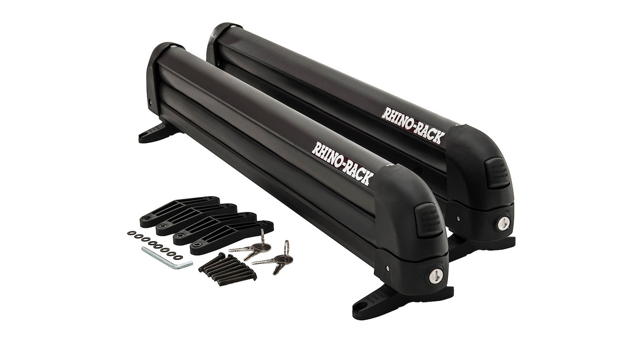 Rhino-Rack Ski and Snowboard Carrier - 4 Skis or 2 Snowboards / Fishing Rod  Holder (Large) (574) 