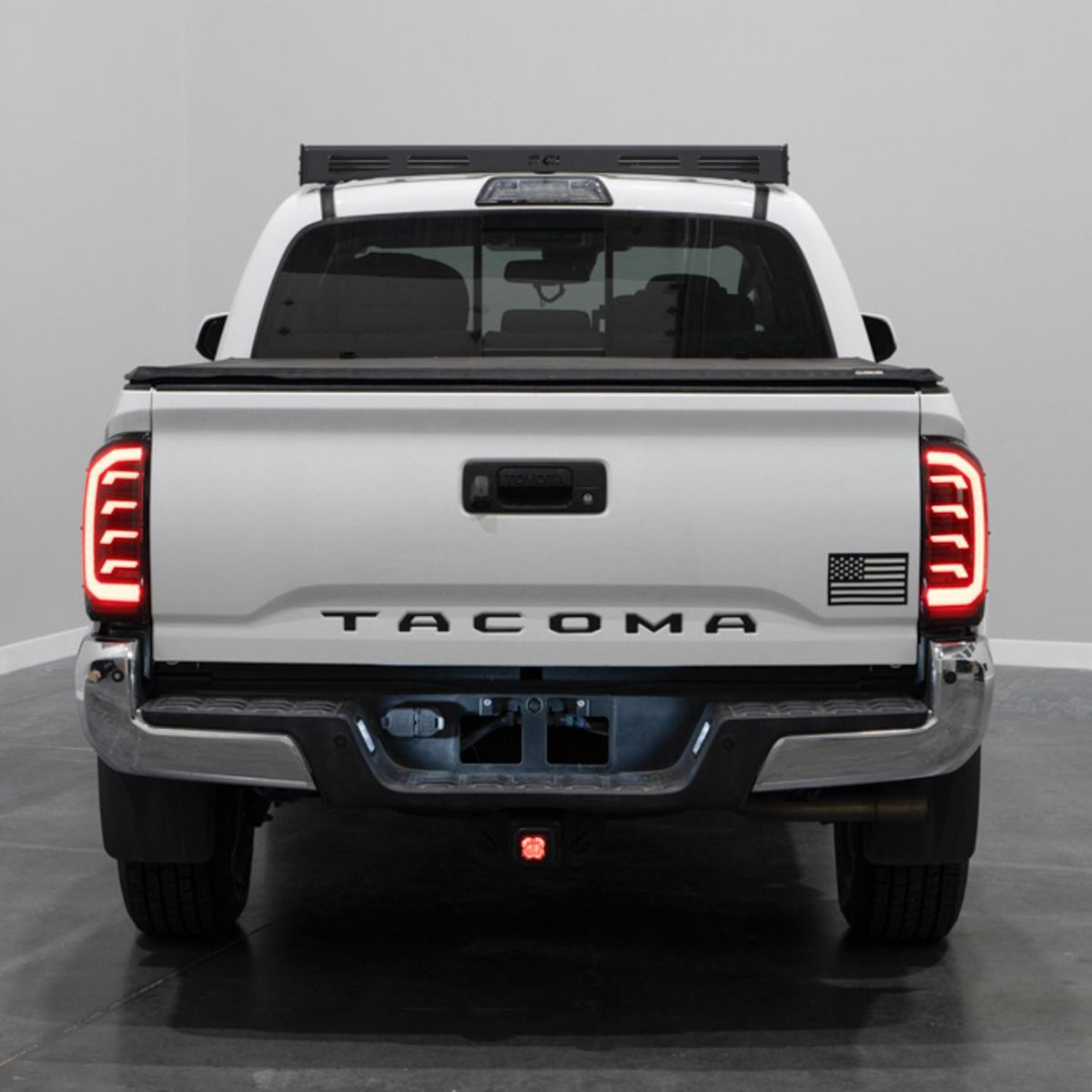 New Red Tail Light Pair For 2016-2021 Toyota Tacoma - TRD Style, Black Bezel