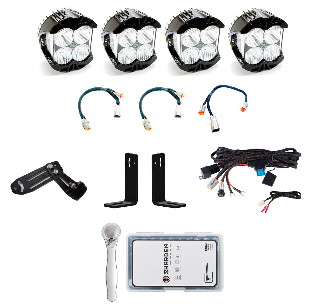 Set of 4 LED Light Bar Kit for Display Cabinet -White 並行輸入品 : LEDKITO 12 inch LED Light Bar and 2PCS 4 Inch LED Pods