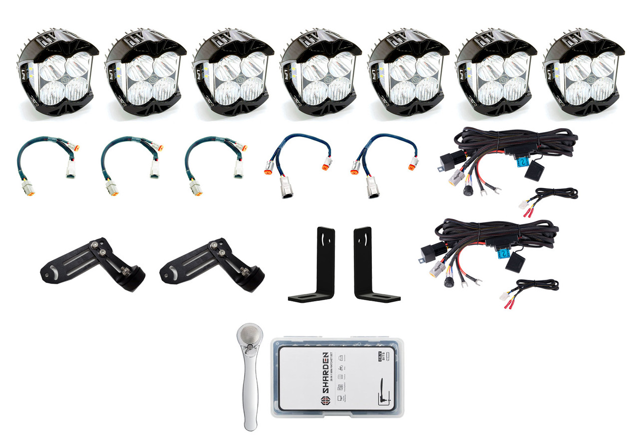 Baja Designs LP4 Linkable by KR Off-Road Light Bar Kit (7 Lights