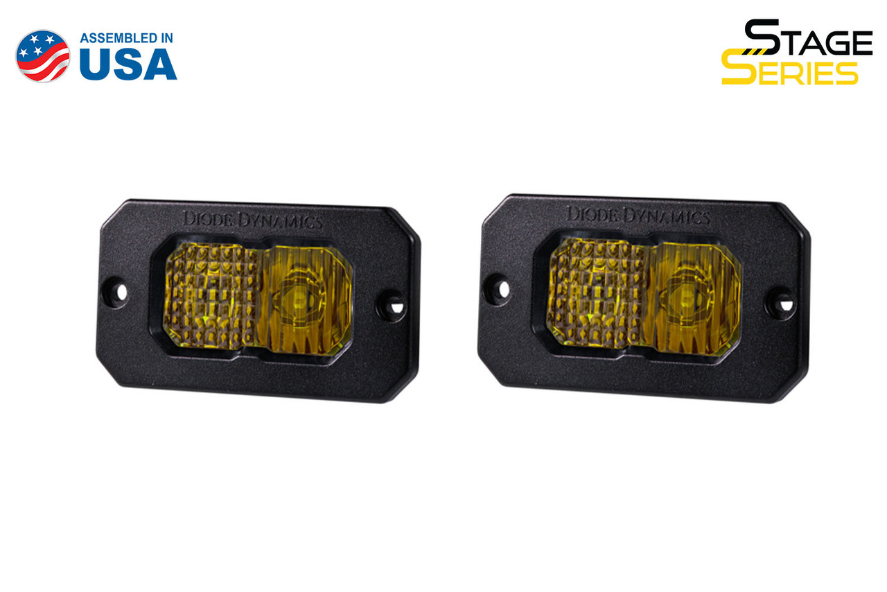 Diode Dynamics Stage Series 2 In LED Pod Pro – Yellow Fog Flush ABL Each Dd6433s Diode Dynamics Stage Series 2 In LED Pod Pro – Yellow Fog Flush ABL Each Dd6433s