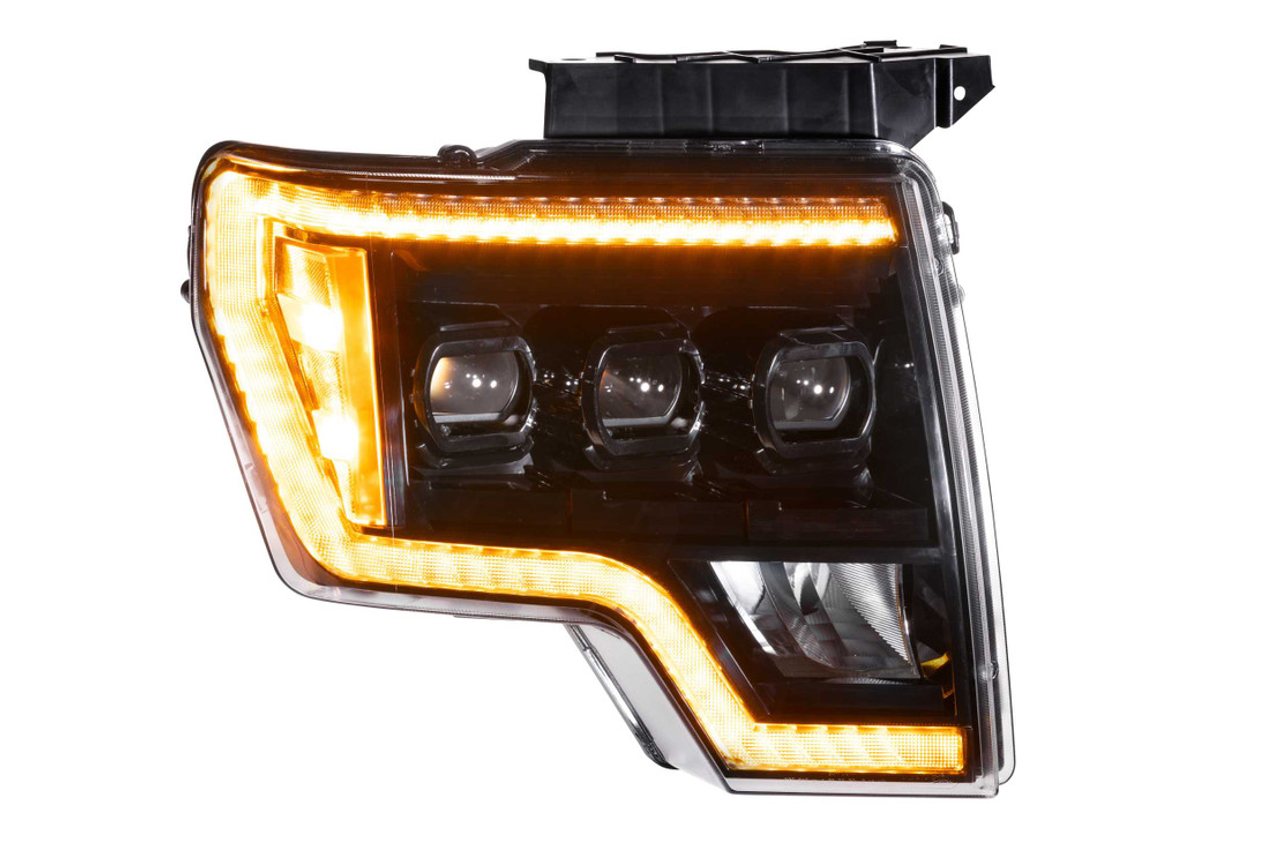 ヘッドライト Fits 2009-2014 Ford F150Smoke/Amber Full LED Headlight-