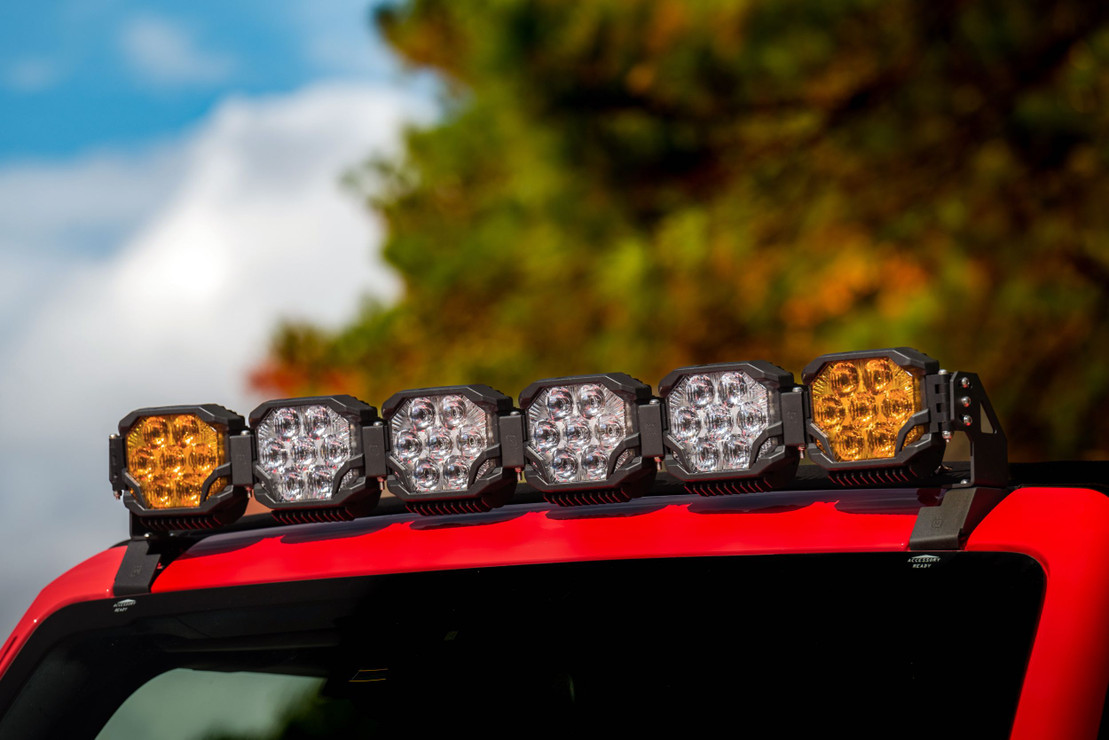 2x 5 Inch 300W Flush Mount LED Pod Lights - Spot Flood Combo For Off-Road & Trucks