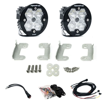 Baja Designs Squadron-R 2.0 Pro Fog Kit for 2018-2026 Jeep Wrangler JL & 2020-2026 Jeep Gladiator JT (Sahara Bumper)