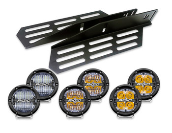 Rigid Industries 360-Series Triple Fog Light Kit w/KR Off-Road Brackets for 2017-2020 F-150 Raptor