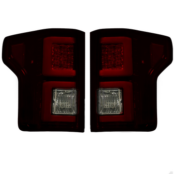 Recon Ford F150 18-20 OLED Tail Lights in Dark Red Smoked