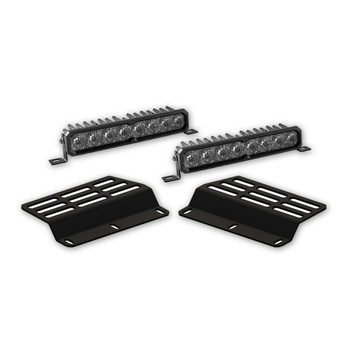 Diode Dynamics 10" Light Bar Fog Kit w/KR Off-Road Brackets for 2021+ Ford Bronco (HD Modular Bumper)