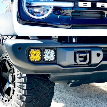 Baja Designs Dual Fog Light Kit w/KR Off-Road Brackets for 2021+ Ford Bronco (Capable Bumper)