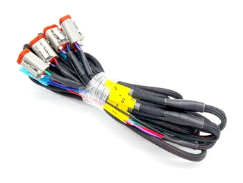 CrystaLux Triple Fog Light Wiring Harness, 6x DT 4-Pin Connectors (Baja Designs)