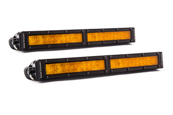 Diode Dynamics 12" LED Light Bar Amber SAE Fog/Wide (Pair)
