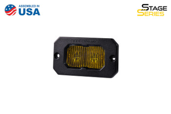 Diode Dynamics Stage Series 2" LED Pod Pro Yellow Fog Flush Amber Backlight (Single)