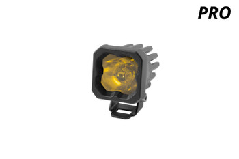 Diode Dynamics Stage Series 1" LED Pod Pro Yellow Spot Standard Amber Backlight (Single)