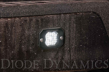 Diode Dynamics Stage Series 1" LED Pod Pro White Flood Flush Amber Backlight (Single)