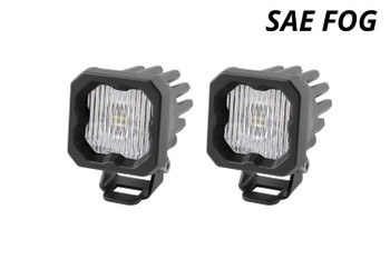 Diode Dynamics Stage Series 1" LED Pod White SAE/DOT Fog Standard White Backlight