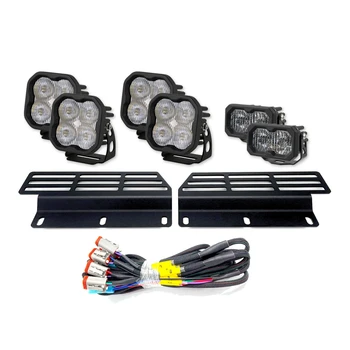 Diode Dynamics Triple Fog Light Kit w/KR Off-Road Brackets for 2021+ Ford Bronco (HD Modular Bumper)