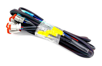 CrystaLux Triple Fog Light Wiring Harness, 2x DT 4-Pin & 4x DT 2-Pin Connectors (Diode Dynamics)