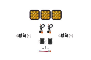 Diode Dynamics SS5 Sport Universal CrossLink 3-Pod Lightbar Yellow Driving