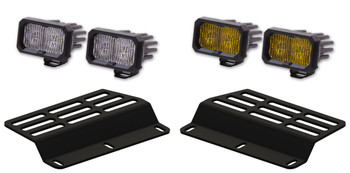 Diode Dynamics Dual Fog Light Kit w/KR Off-Road Brackets for 2021+ Ford Bronco (HD Modular Bumper)