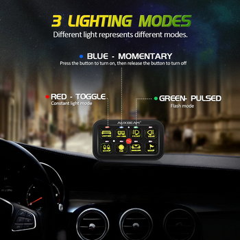 Auxbeam 8 Switch Multifunction RGB Switch Panel with Bluetooth Control (AR-800)