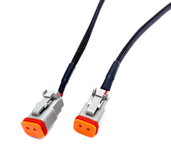 CrystaLux A-Pillar Wiring Harness, 2x DT 2-Pin Connectors (Diode Dynamics, Rigid Industries, KC HiLITES)
