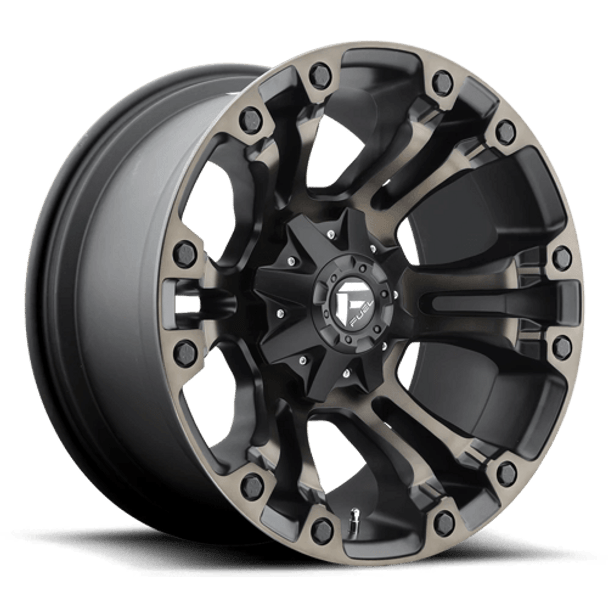 Fuel 1PC: D569 VAPOR, D569 22X10 6X135/5.5 MT-BLK-DDT -19MM