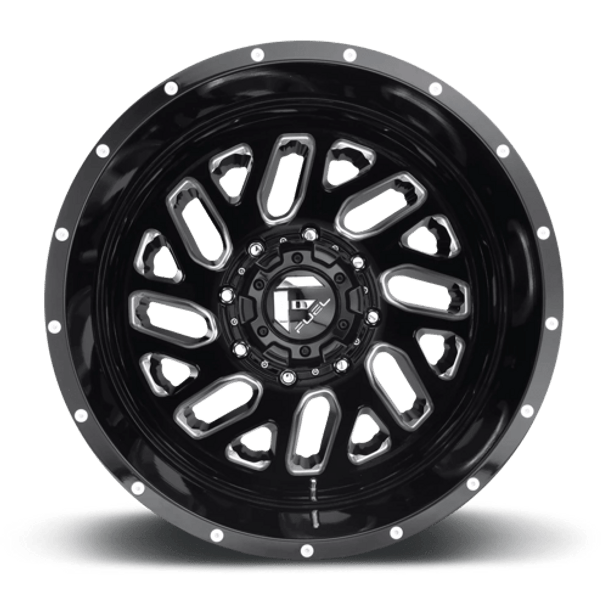 Fuel 1PC: D581 TRITON, D581 22X8.25 8X6.5 GL-BLK-MIL -215MM