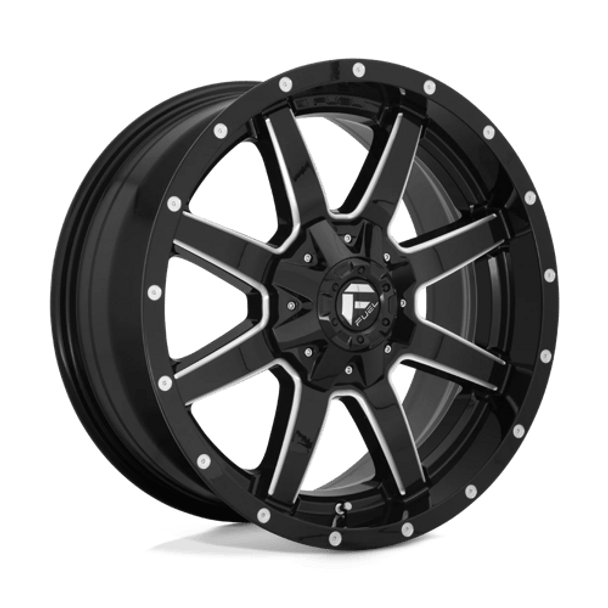 Fuel 1PC: D610 MAVERICK, D610 20X10 5X4.5/5.0 GL-BLK-MIL -18MM