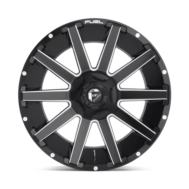 Fuel 1PC: D616 CONTRA, D616 18X9 6X135/5.5 MT-BLK-MIL -12MM