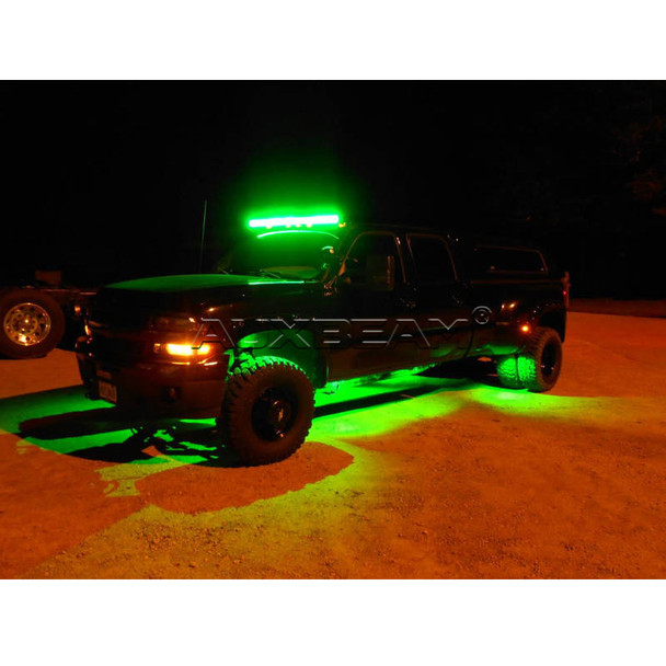 AuxBeam V-Series 42" 240W Combo Straight RGB LED Light Bar (5D Projector Lens)