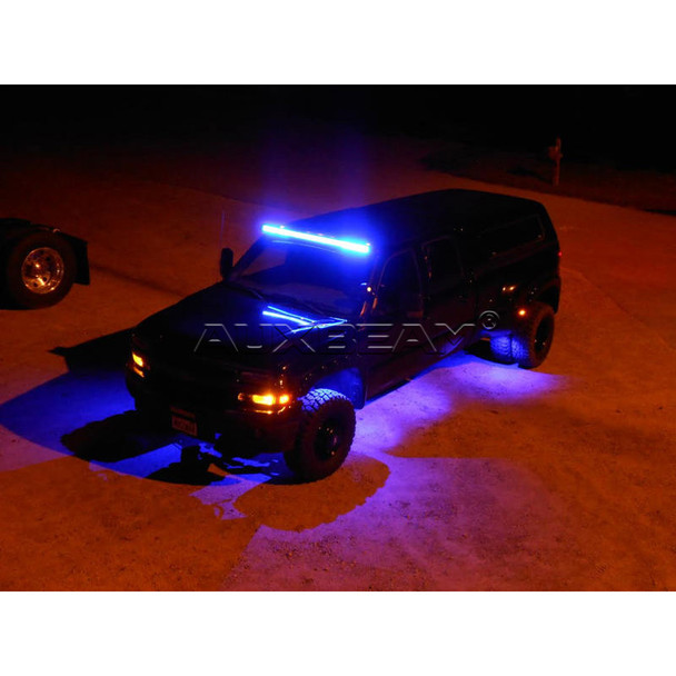 AuxBeam V-Series 32" 180W Combo Straight RGB LED Light Bar (5D Projector Lens)