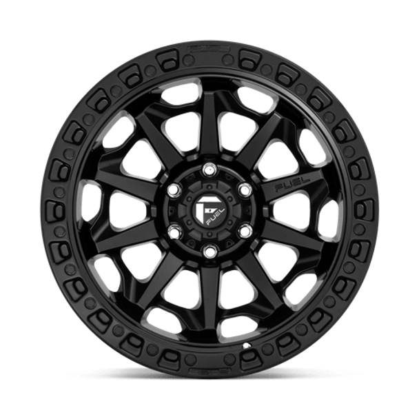 Fuel 1PC: D694 COVERT, D694 15X8 6X5.5 MT-BLK -19MM