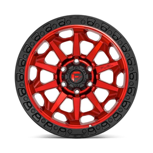 Fuel 1PC: D695 COVERT, D695 17X9 5X5.0 GL-RED-BBR -12MM