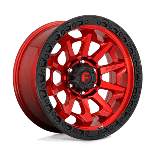 Fuel 1PC: D695 COVERT, D695 17X9 5X5.0 GL-RED-BBR -12MM