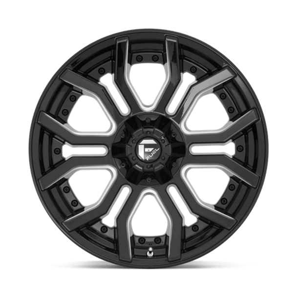 Fuel 1PC: D711 RAGE, D711 22X10 5X5.0/5.5 GL-BLK-MIL -18MM