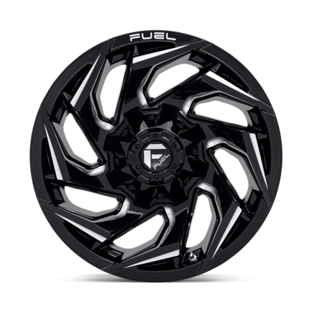 Fuel 1PC: D753 REACTION, D753 17X9 5X4.5/5.0 GL-BLK-MIL -12MM