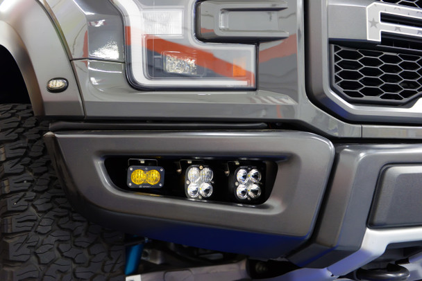 Baja Designs Triple Fog Light Kit w/KR Off-Road Brackets for 2017-2020 F-150 Raptor