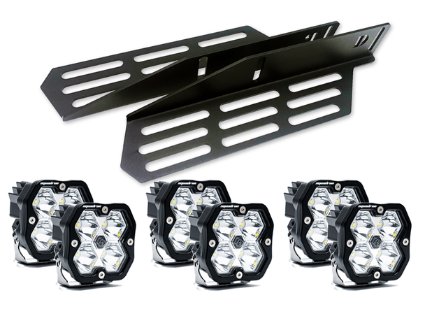 Baja Designs Triple Fog Light Kit w/KR Off-Road Brackets for 2017-2020 F-150 Raptor