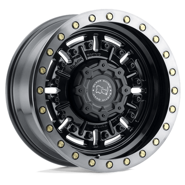 Black Rhino: ABRAMS, BRABR 17X9.5 5X5.0 G-GNBLK-MCH-DTLP -18MM