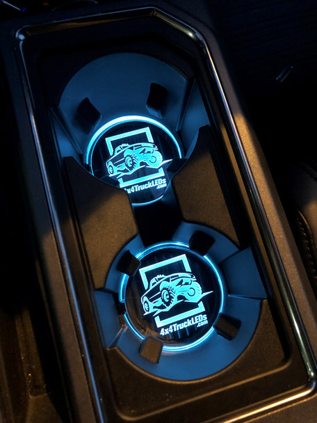 4x4TruckLEDs.com Acrylic Cup Holder Inserts for 2017+ Ford Raptor/Super Duty