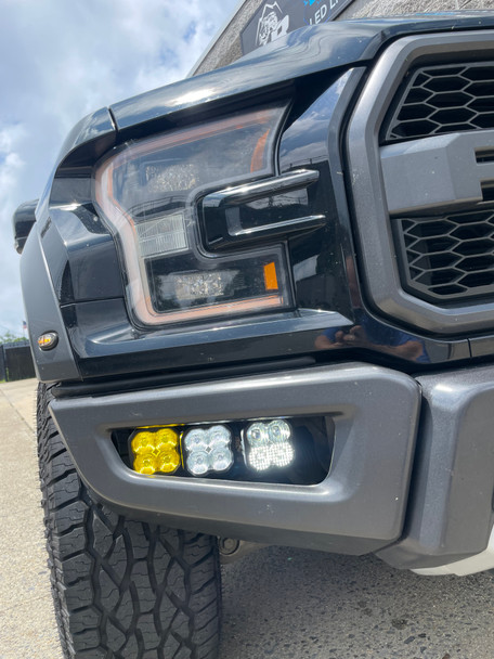 Diode Dynamics Triple Fog Light Kit w/KR Off-Road Brackets for 2017-2020 Ford F-150 Raptor