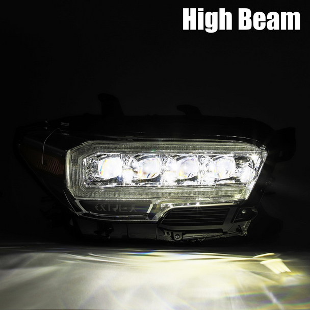 AlphaRex 16-21 Toyota Tacoma NOVA-Series LED Projector Headlights (Alpha-Black)