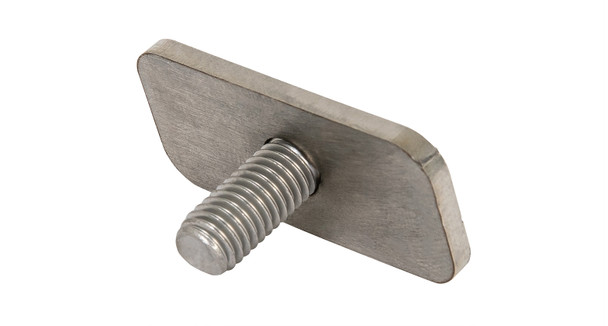 Rhino-Rack M8 X 16.5mm (20.6mm x 45mm) Stainless Steel Rectangular T-Bolt (4-Pack) (B222-BP)