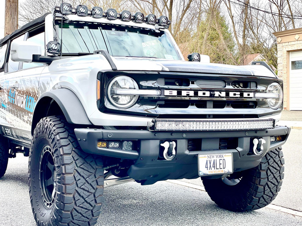 KR Off-Road 30" - 42" Light Bar Bumper Brackets for 2021+ Ford Bronco w/Modular Bumper