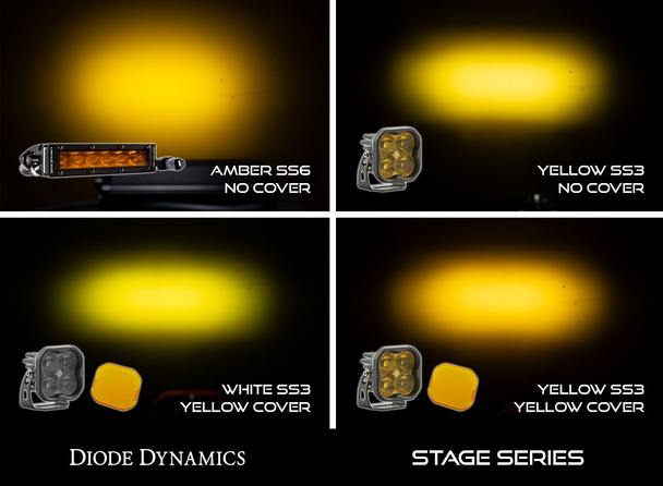 Diode Dynamics Stage Series 3" Standard LED Pod Cover (Yellow)