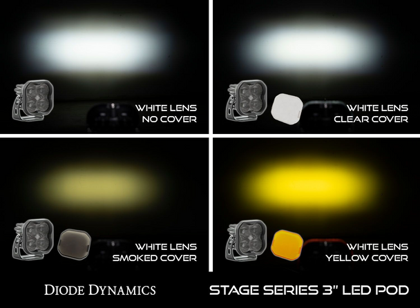 Diode Dynamics Stage Series 3" Standard LED Pod Cover (Clear)