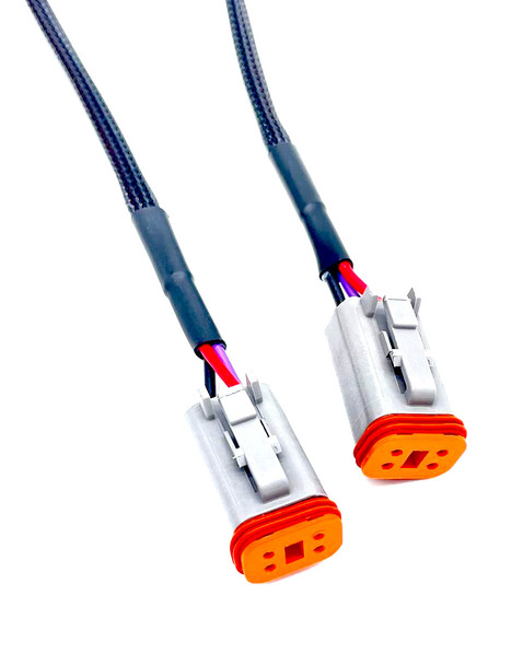 CrystaLux A-Pillar Wiring Harness, 2x DT 4-Pin Connectors (Baja Designs)